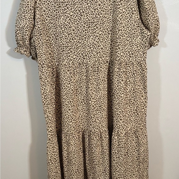 PrettyGarden Leopard Print Tiered Midi Dress – Size Large - Picture 6 of 10
